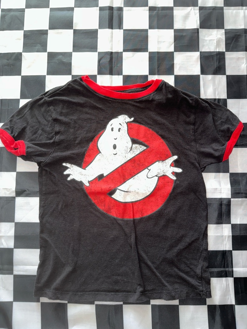 MAD Engine Boys Ghostbusers Slimer Halloween 90’s Style Black Tee M